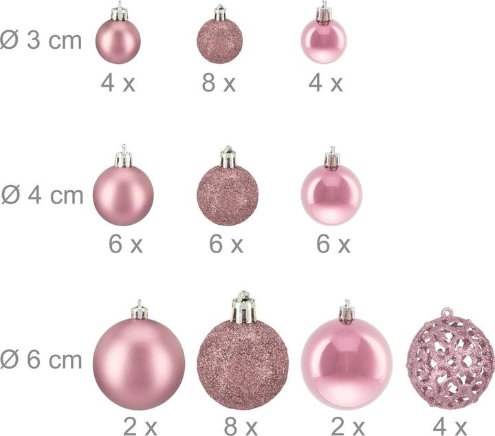Actual product image Relaxdays christmas baubles (50 -part)