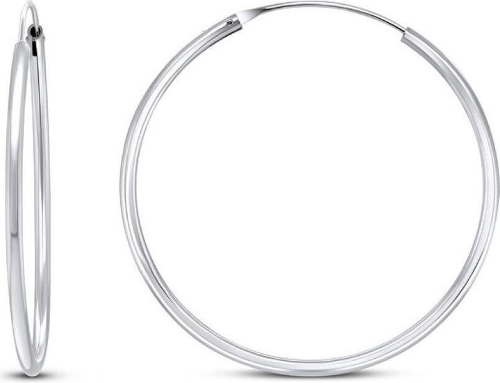 Produktbild Brilio Silver - Timeless silver hoop earrings EA69 - Diameter: 4.5 cm