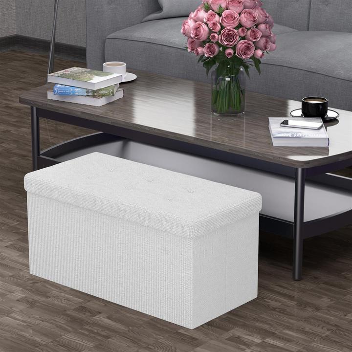 Actual product image Intirilife Bench 76x38x38 cm in SNOW WHITE (38.76 cm)