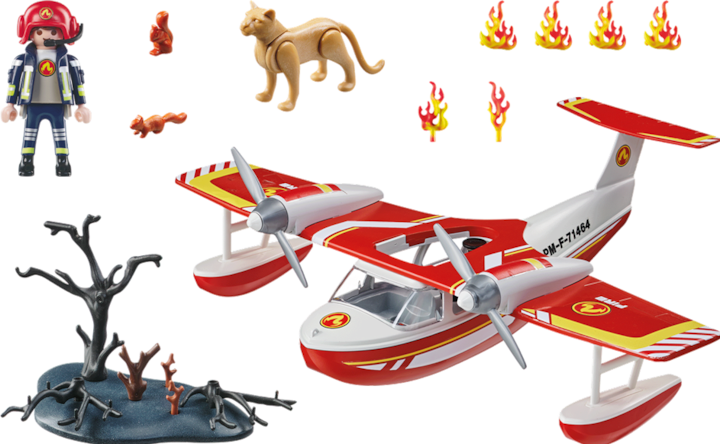 Produktbild Playmobil Feuerwehrflugzeug mit Löschfunktion (71463)