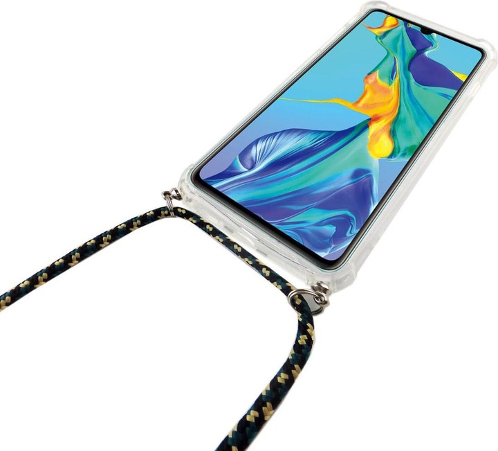 Produktbild König Design Huawei P30 Handykette Hülle mit Band Case zum umhängen mit Kordel Camouflage