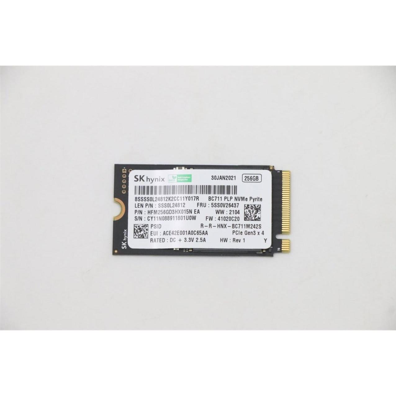 Lenovo SSD ASM 256G M.2 2242 PCIe3x4 (256 GB, M.2 2242), SSD
