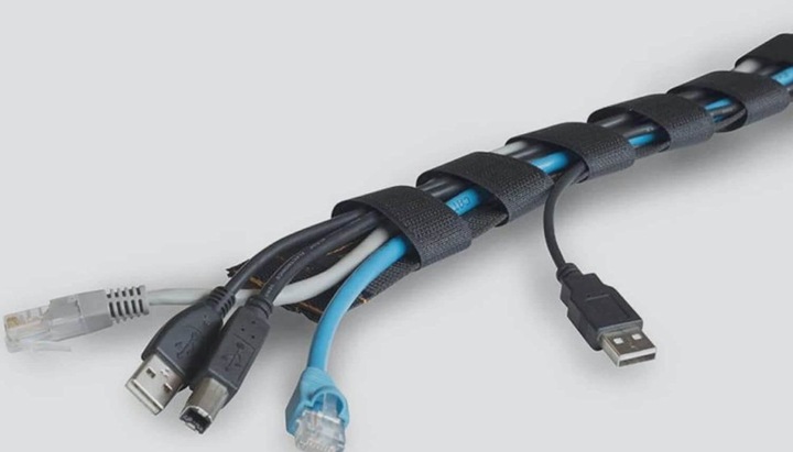 Actual product image Lanco Flexible cable duct L-shape 100cm Velcro fasteners (Duct, 100 cm)