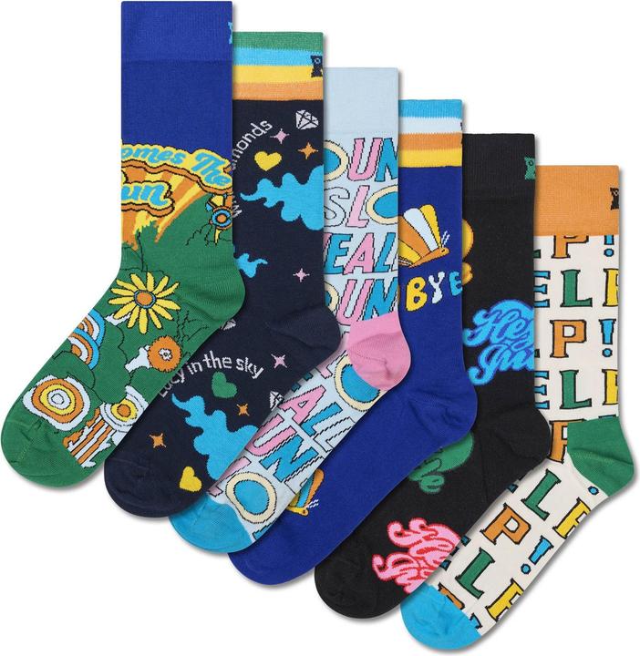 Actual product image Happy Socks The Beatles 6-Pack Socks Gift Set (pack of 6, 41 - 46)