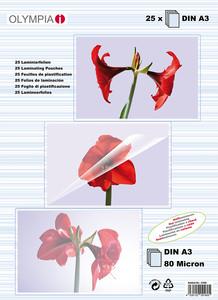 Olympia 1x25 laminating foils DIN A3 80 micron (A3, 25 pcs., 80 µm)