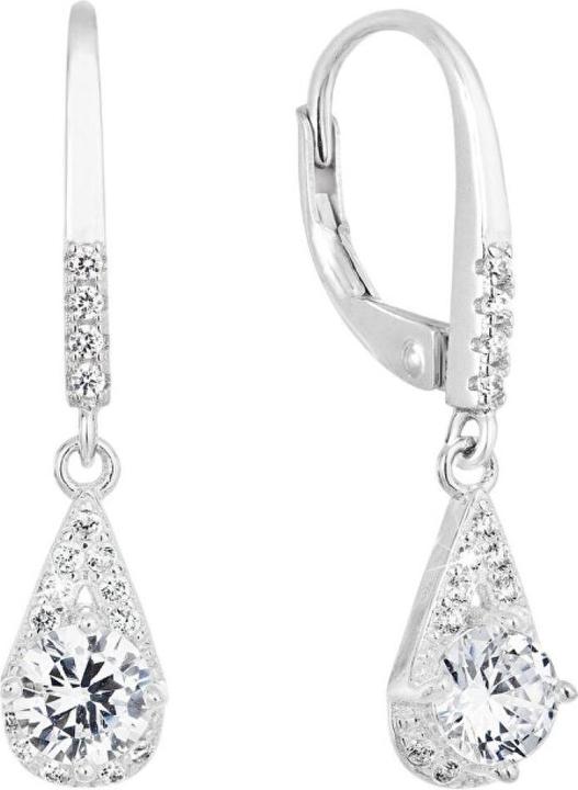 Image du produit Evolution Group Charmants boucles d'oreilles en argent avec zircons 11305.1