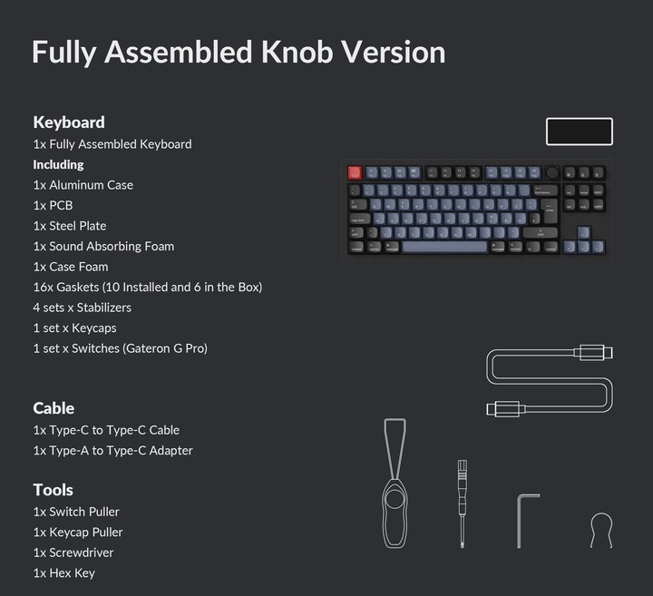 Immagine prodotto Keychron Versione manopola Q3 (CH, Cablato)