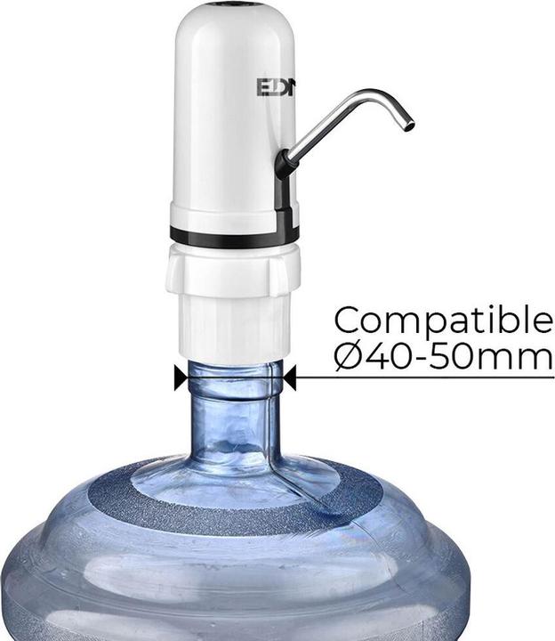 Actual product image EDM Automatic rechargeable water dispenser 76753 ø 9 x 19 cm Electronic water dispenser