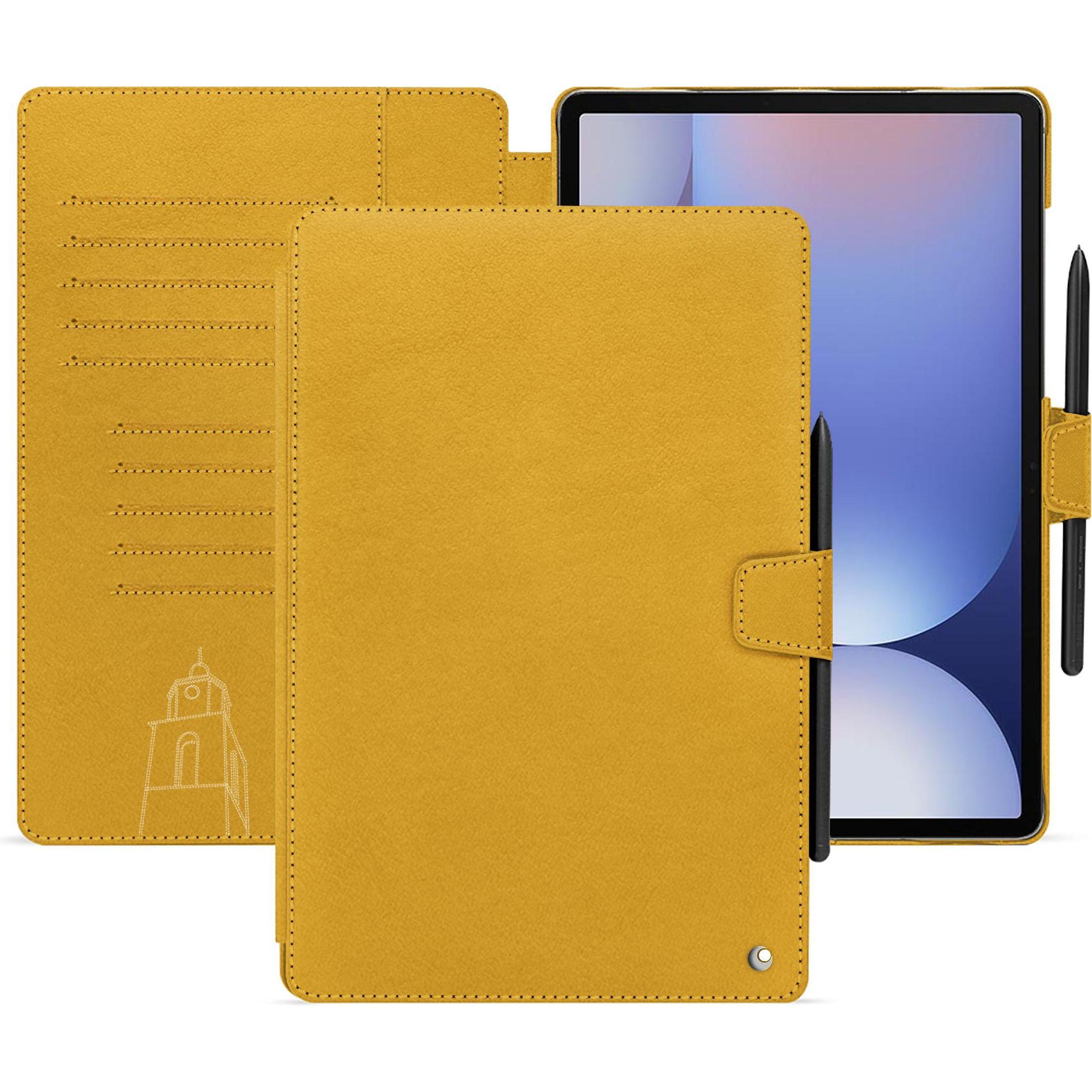 Noreve Lederschutzhülle für Samsung Galaxy Tab S10+ (Galaxy Tab S10+), Tablet Hülle, Orange