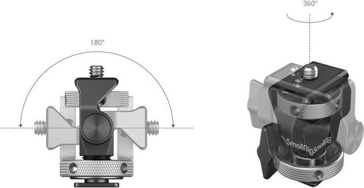 Image du produit SmallRig Support de moniteur pivotant et inclinable avec fixation par griffe froide (Accessoires pour moniteurs)