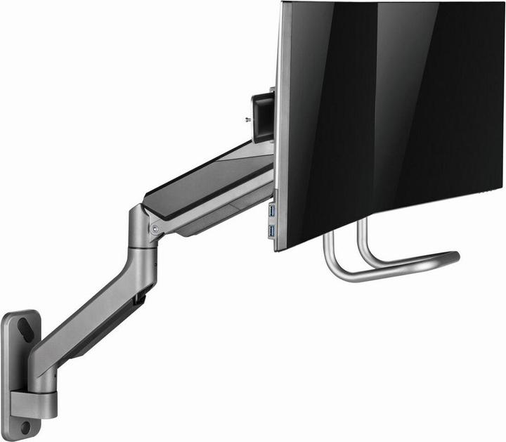 Image du produit Gembird Régulateur de vitesse sur deux moniteurs pour montage sur ścianie od 17 do 32inch obciążenie do 8 kg (Mur, 32", 8 kg)