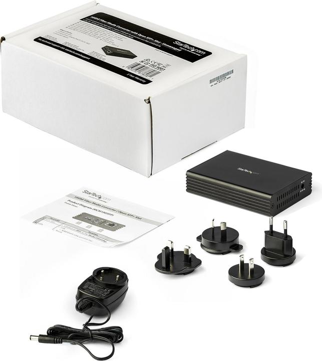 Image du produit StarTech Convertisseur de média à fibre optique pour réseau 1/2,5/5/10 Gbit/s NBASE-T SFP vers RJ45