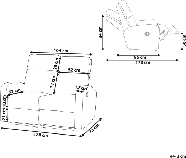 Produktbild Beliani Verdal (2-Sitzer)