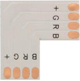 Actual product image Velleman L Shape Flexible Pcb Connector - 10 mm RGB Colour
