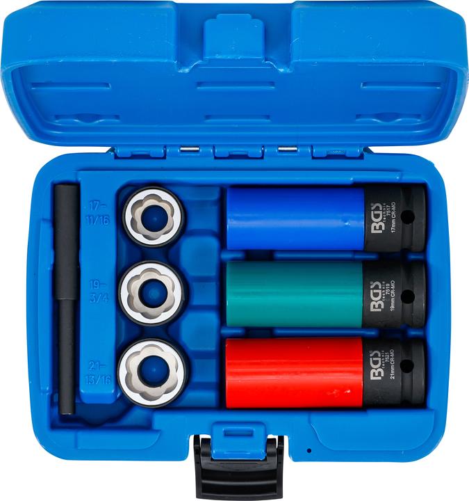 Actual product image BGS Spiral profile socket spanner socket set / screw extractor & power socket set | drive