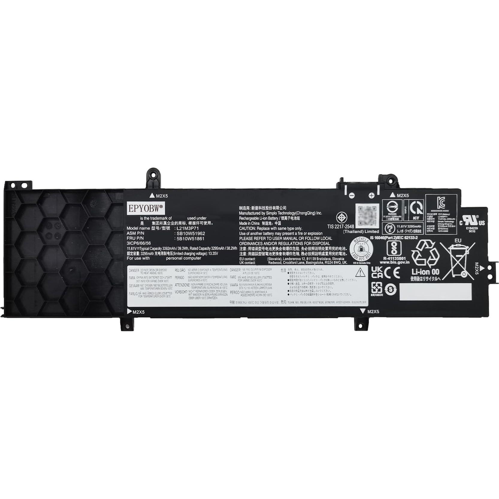Lenovo BATTERY Internal, 4c 52.5Wh (4 Zellen), Notebook Akku