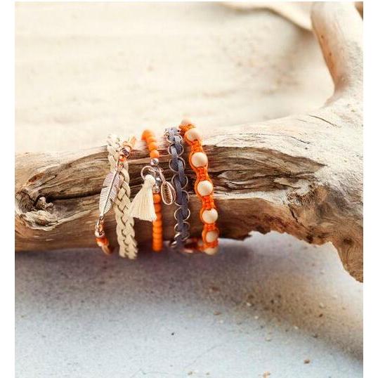 Thumbnail - Topp Boho-Schmuckset Sun & Joy (Orange)