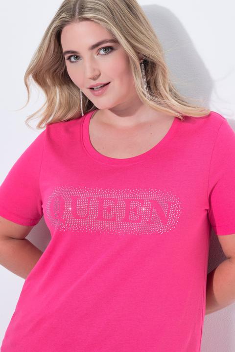 Produktbild Miamoda T-Shirt, Komfort Fit, Glitzersteinchen-Schriftzug (56)
