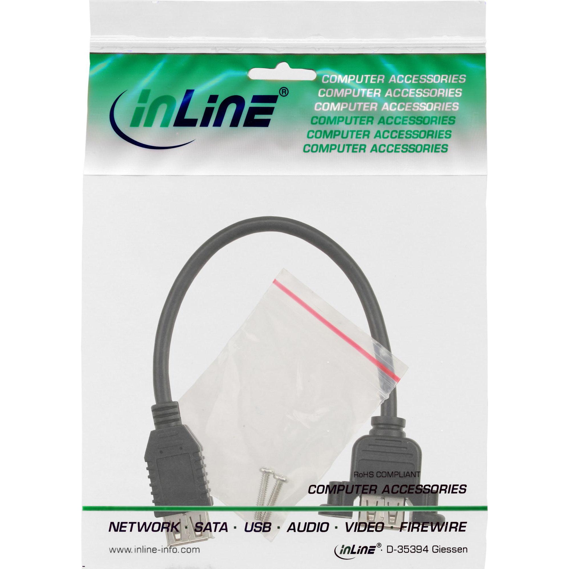 Thumbnail - InLine USB 2.0 Adapterkabel (0.20 m, USB 2.0), USB Kabel