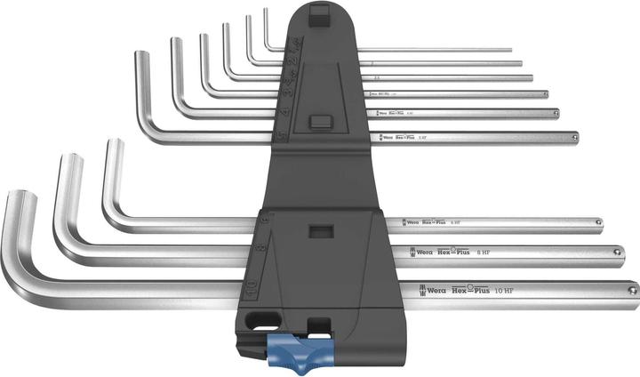 Actual product image Wera 950/9 L Hex-Plus HF 1 Angle wrench set for hexagon socket screws 9 pieces ( 05022130001 )