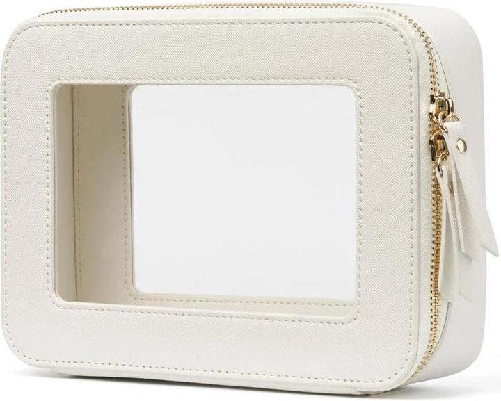 Actual product image Only-Bags.Store Mini clear make-up bag pu vegan faux leather cute small visible window storage