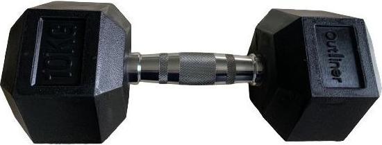 Outliner Rubber Hexdumbbell Yldb35 10kg (1 x 10 kg)
