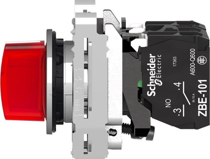 Actual product image Schneider Electric Illuminated selector switch complete XB4F 30mm1S+1OE XB4FK134G5