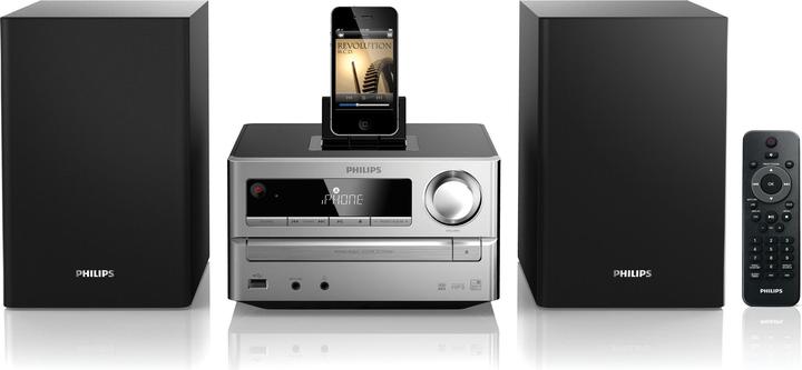 Produktbild Philips DCM2020 - Stereoanlage mit CD, UKW-Tuner, USB und iPod/iPhone Dock (2x 10 W)
