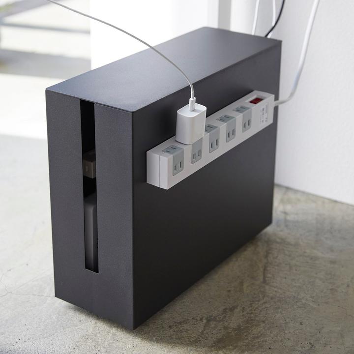 Actual product image Yamazaki Cable box with castors TOWER