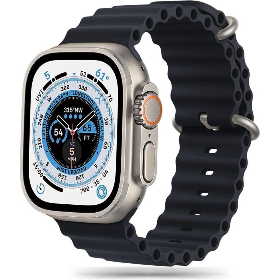 Tech-Protect Iconband Pro (45 mm, 44 mm, 42 mm, 49 mm, TPU), Cinturini per orologi, Nero