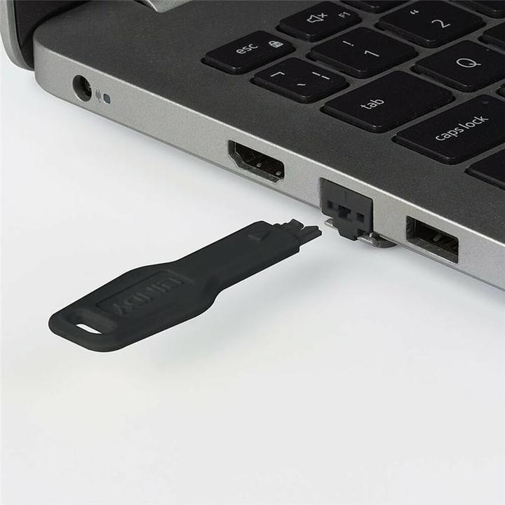 Produktbild Lindy RJ45 Port Schlösser SCHWARZ 10 Stck+ 1 Schlüssel (47891)