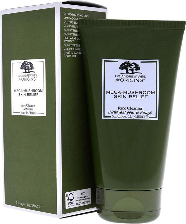 Image du produit Origins Mega-Mushroom Skin Relief Face Cleanser (nettoyant pour le visage) (Lingettes nettoyantes pour le visage, 150 ml)