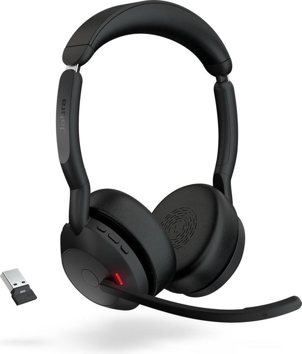 Actual product image Jabra Evolve2 55 UC + Ladestation (Cable, Wireless, USB-A)