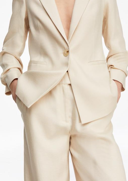 Immagine prodotto Comma Strukturierter Ein-Knopf-Blazer mit Drapé-Ärmeln in 3/4-Länge (32)