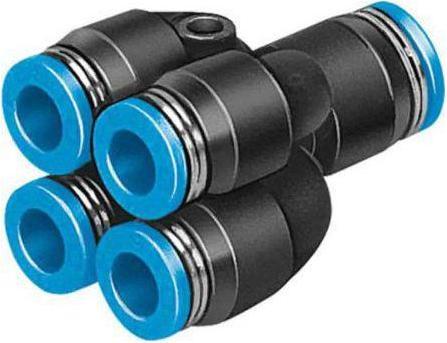 Produktbild Festo QSQ Series Double Y Tube-to-Tube Adaptor Push In 8 mm, Push In 6 mm to Push In 6 mm, 153210
