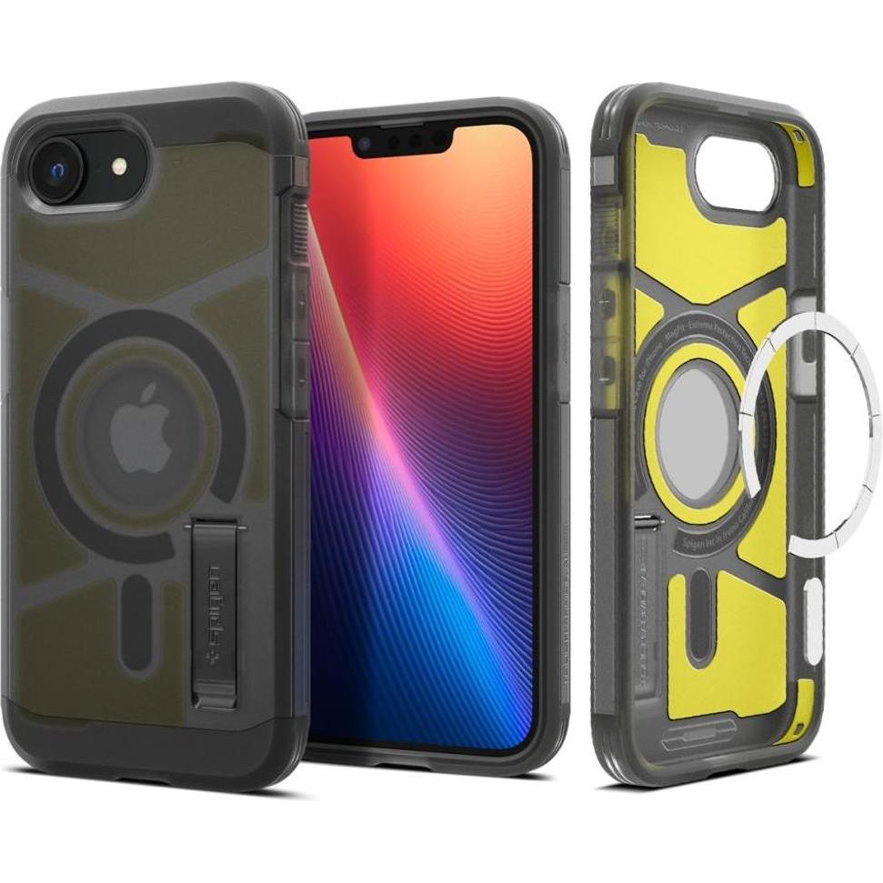 Spigen Grigio/Nero Tough Armor Ai (Magfit) (Apple Iphone 16E), Cover Smartphone,