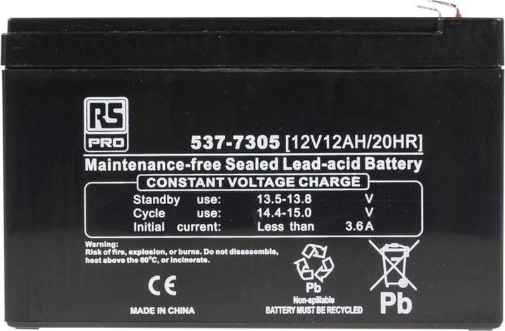 Produktbild RS PRO Bleiakku (12 V, 12000 mAh)