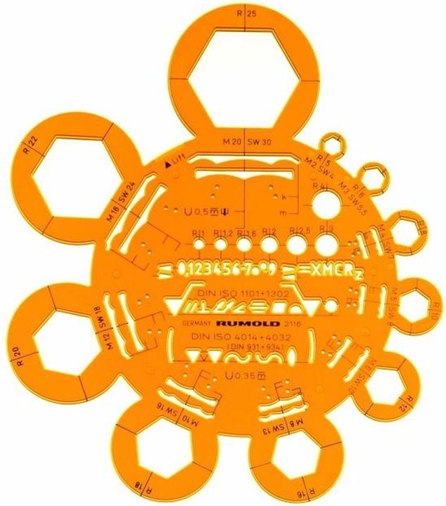 Produktbild Rumold Abrundungsschablone 1-25 mm (0.16 cm)