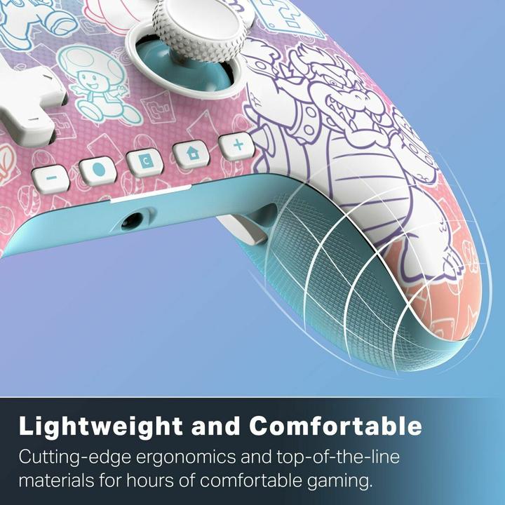 Actual product image PowerA NSW2 Controller Advantage wired Mushroom Kingdom (Switch 2)