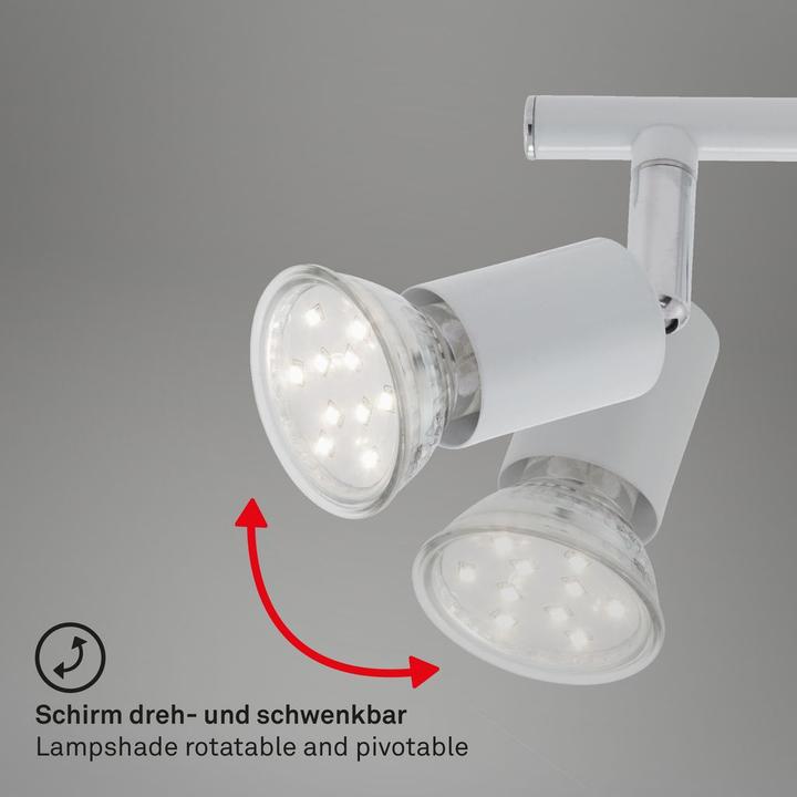 Image du produit Briloner LED Deckenleuchte, weiss, 3xLED/GU10/2,9W (260 lm, GU10)