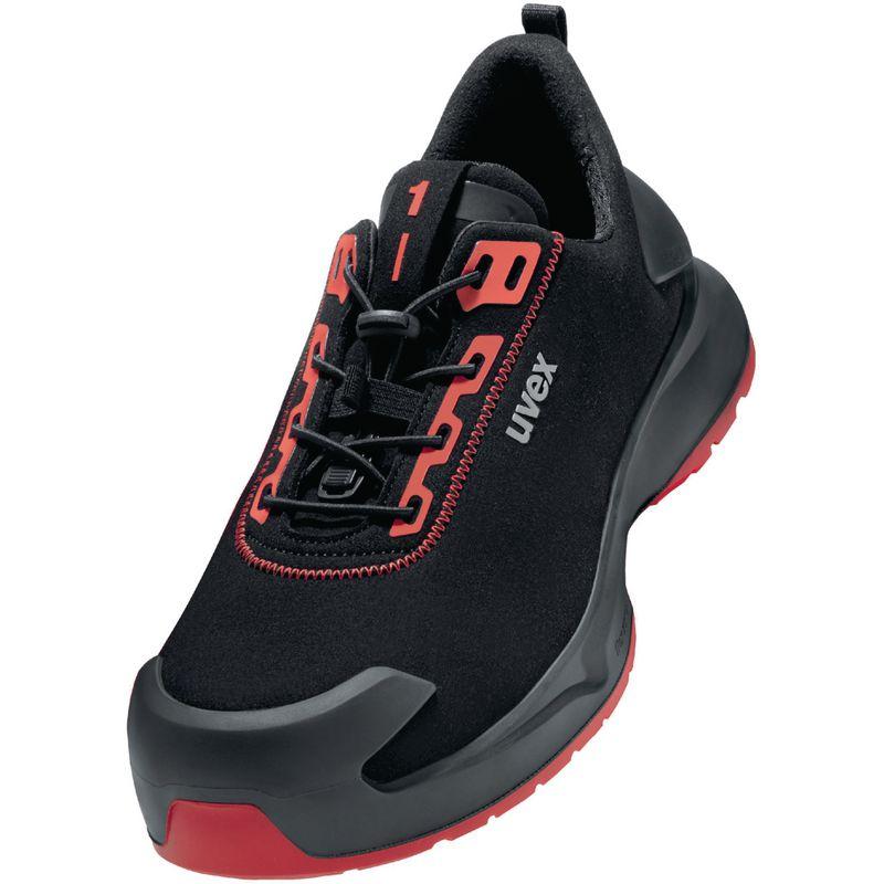 Uvex Safety, Sicherheitsschuhe, uvex 1 x-craft Halbschuhe S3L 68032 schwarz, rot Weite 11 Grösse 40 (S3, 40)