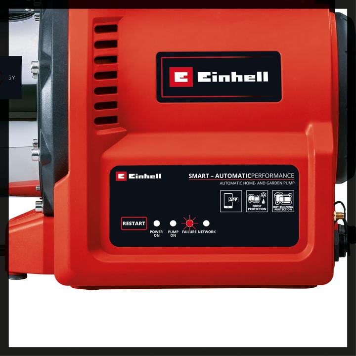 Produktbild Einhell Hauswasserautomat GE-AW 1144 SMART (rot/schwarz, 1.100 Watt, App-Steuerung) (Hauswasserpumpe)