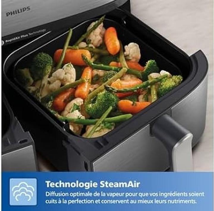 Productafbeelding Philips Steam Airfryer Dual Basket NA555/00