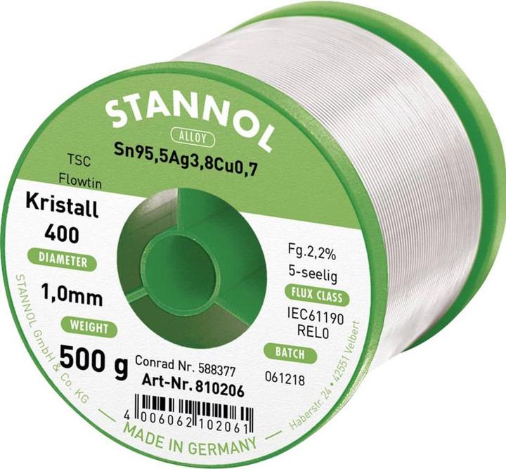 Image du produit Stannol Étain de soudure, sans plomb Bobine Flowti (Souder)
