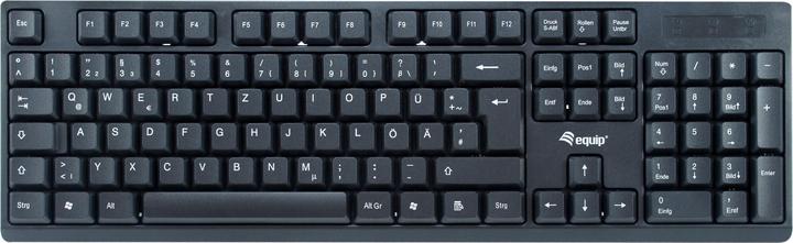 Actual product image equip Wireless combi keyboard+mouse, black, German (DE, Wireless)