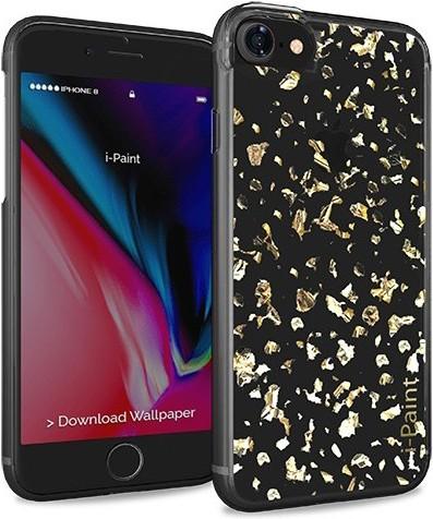 Produktbild I-Paint Glitter Flakes Case for iPhone 7/8/SE - Gold (Apple iPhone 7, Apple iPhone 8, Apple iPhone SE)