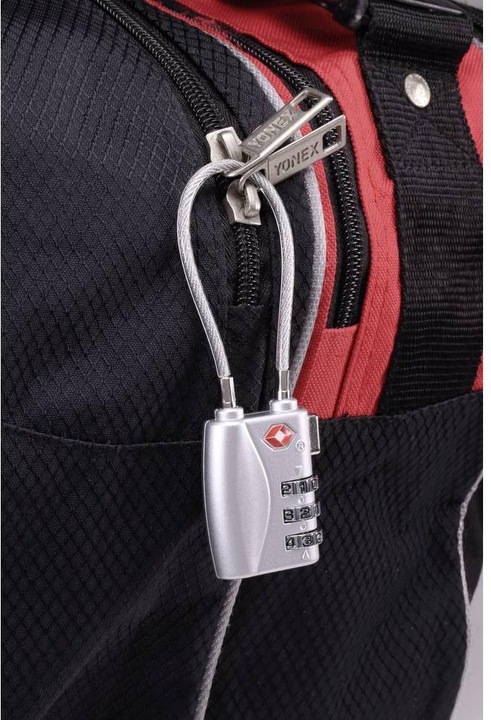 Actual product image Sygonix SY-5044450 Cable lock 33 mm TSA Silver Combination lock