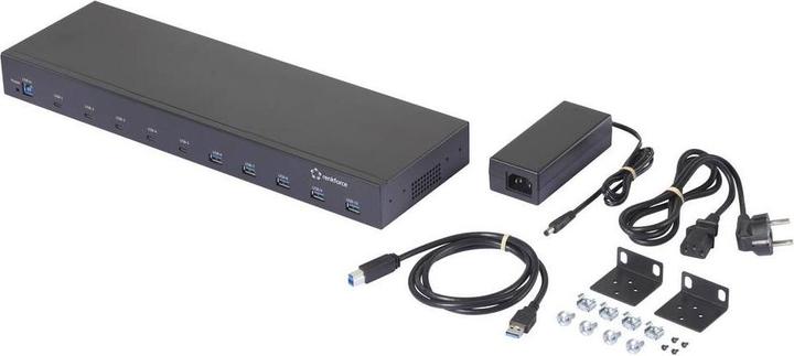 Actual product image Renkforce 483 mm (19") Rack Mount 10-Port USB 3.2 Gen 2 Hub USB 3.2 Gen 2-Hub f (USB-A, 10 ports)