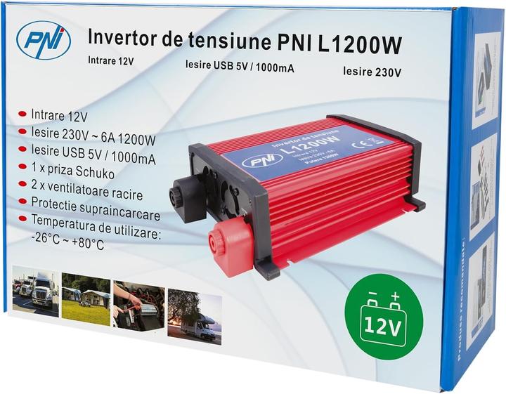 Actual product image PNI Voltage inverter L1200W Supply 12V Output 230V