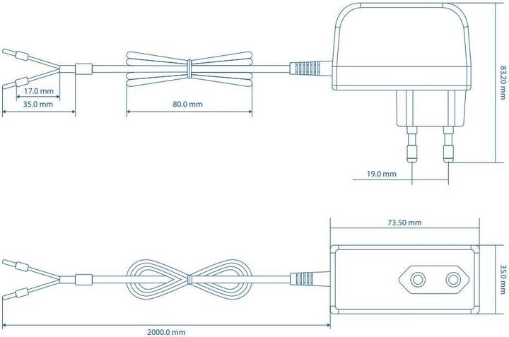 Produktbild Teltonika EU 2-pin power supply, 18 W